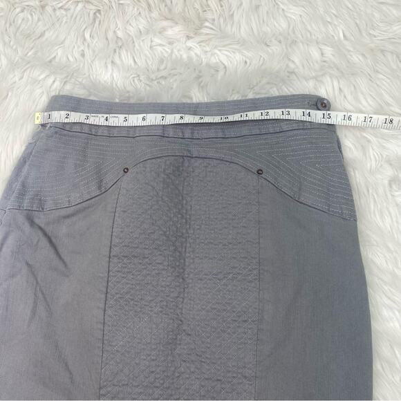 Anthropologie Leifsdottir Alicante Quilted Pencil Skirt Gray Size 6 NWT - Picture 4 of 14